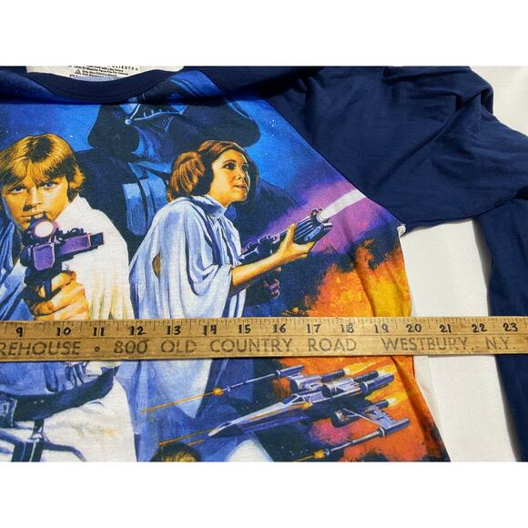 Star Wars Long Sleeve Large Character T-Shirt Luke Skywalker Leia Licensed Mens - Picture 4 of 8